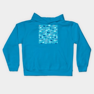 Blue April Showers Kids Hoodie